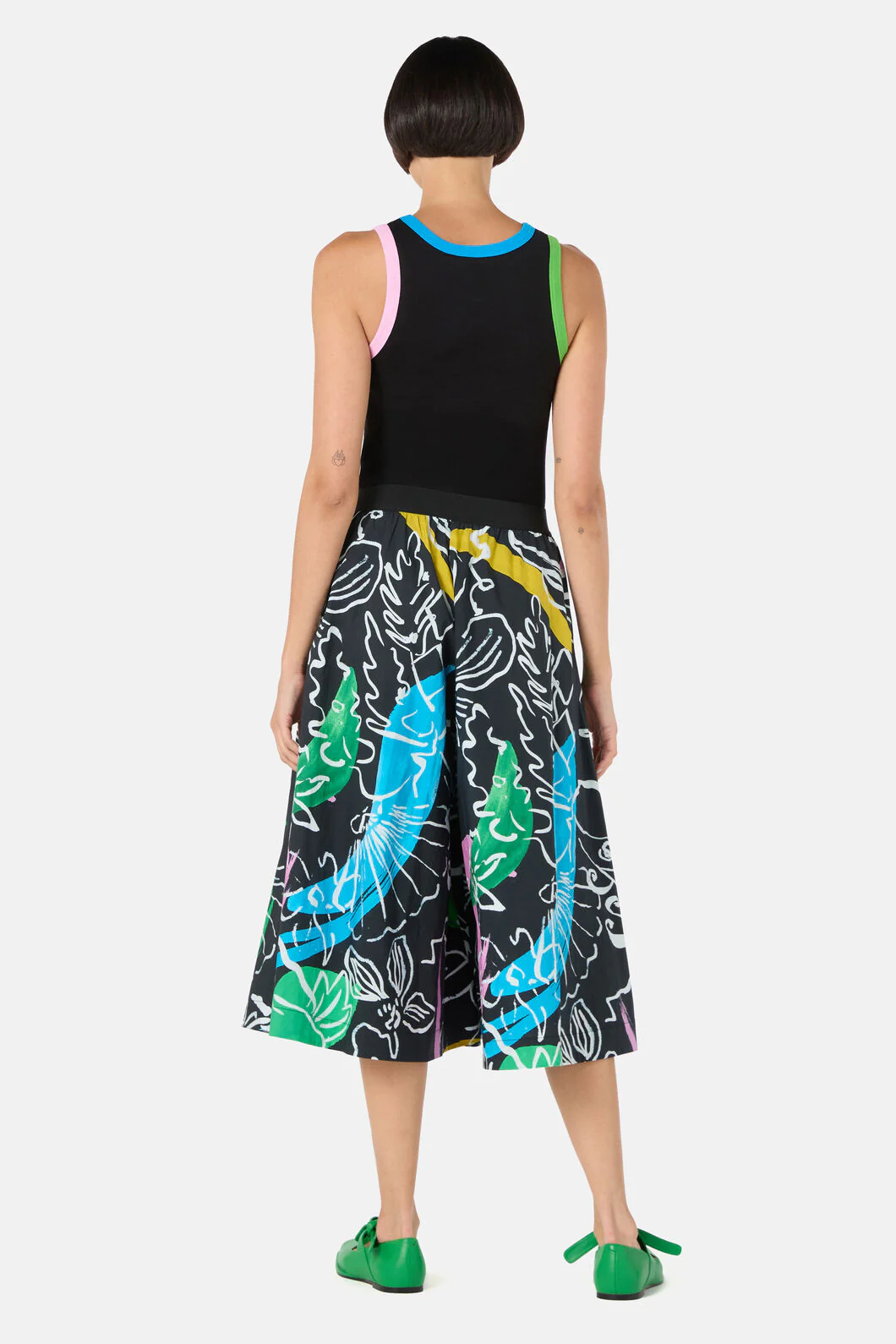Linework Cotton Skort - Image 4