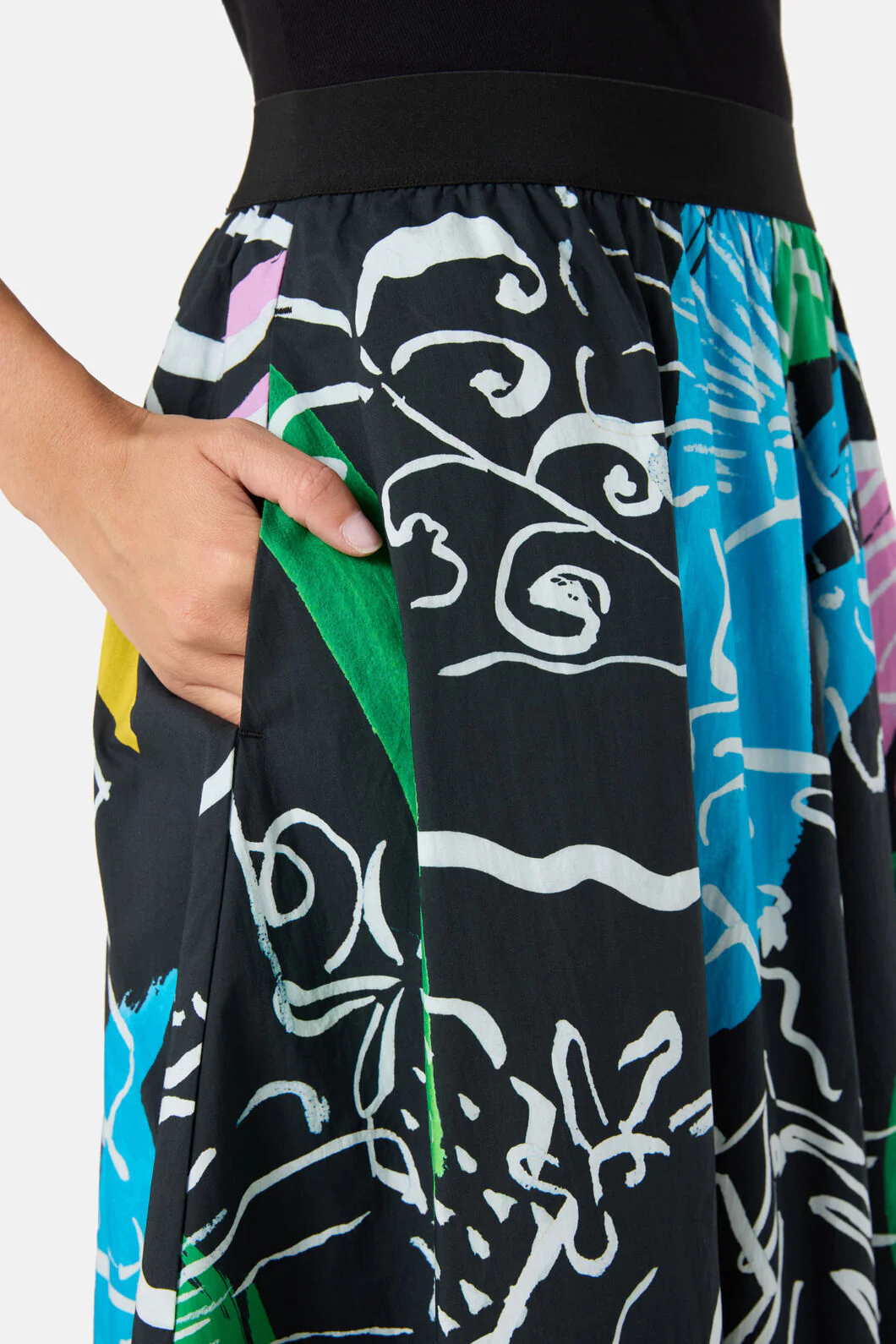 Linework Cotton Skort - Image 5