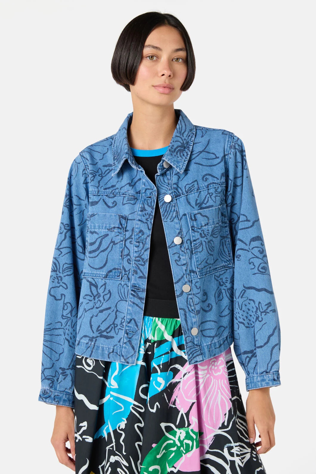 Linework Denim Jacket - Image 2