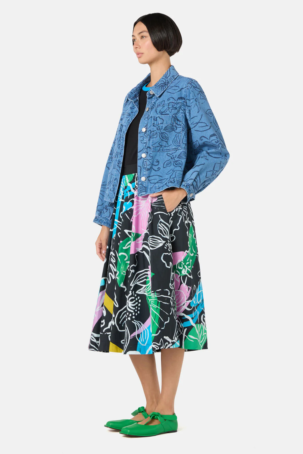 Linework Denim Jacket - Image 4
