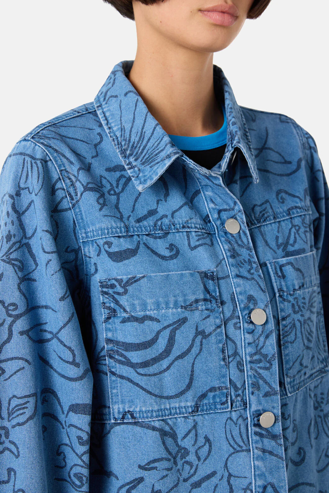 Linework Denim Jacket - Image 6