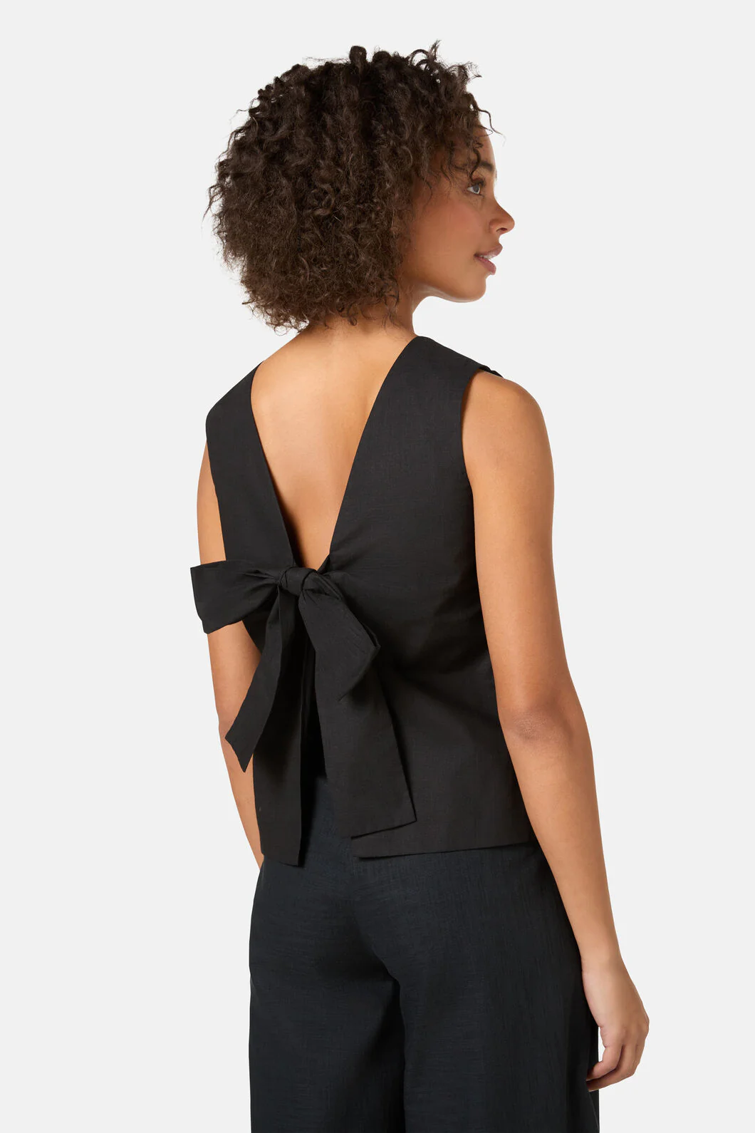 Lucy Cotton Tie Tank - Image 2