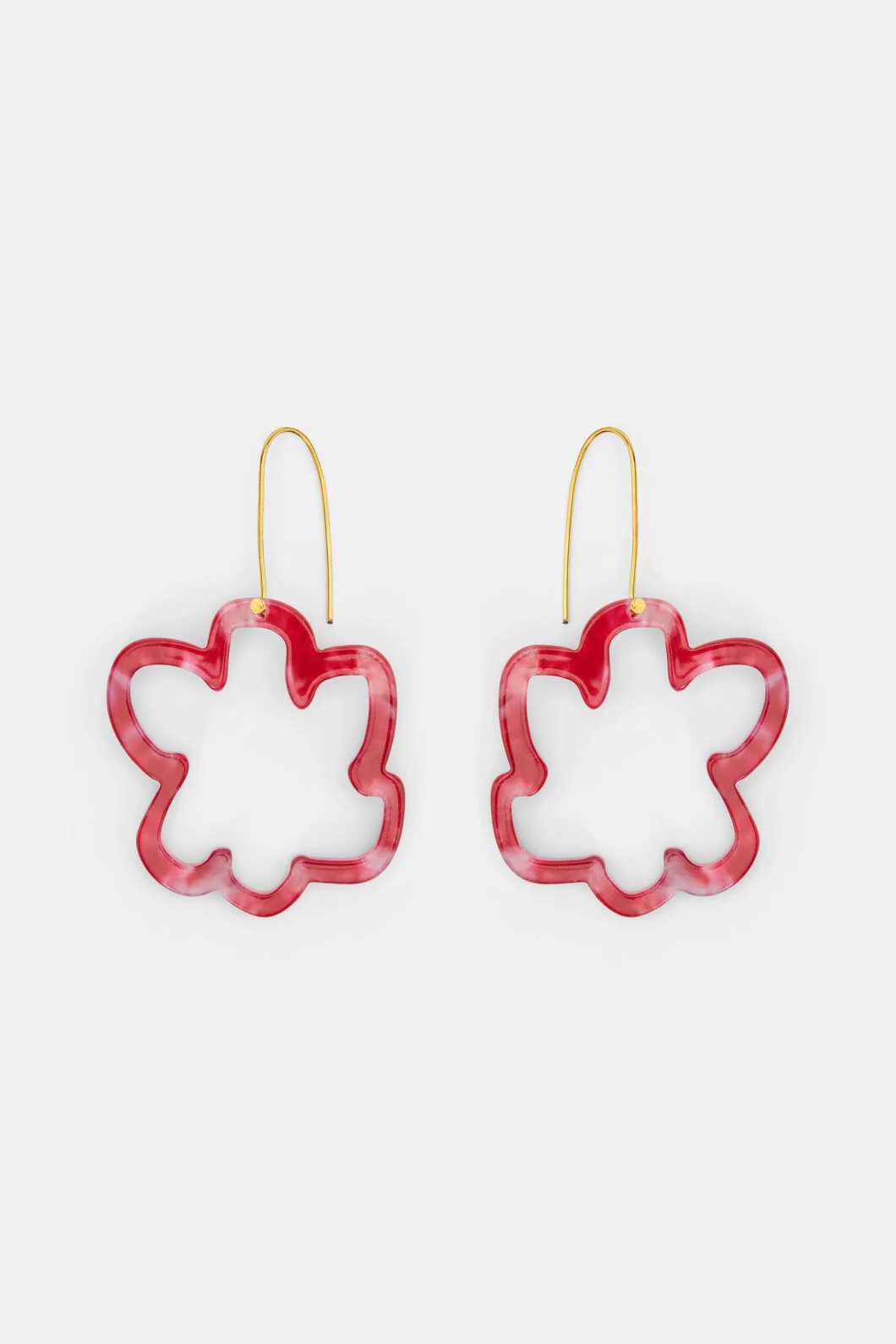 Mega Daisy Earrings Red - Image 3