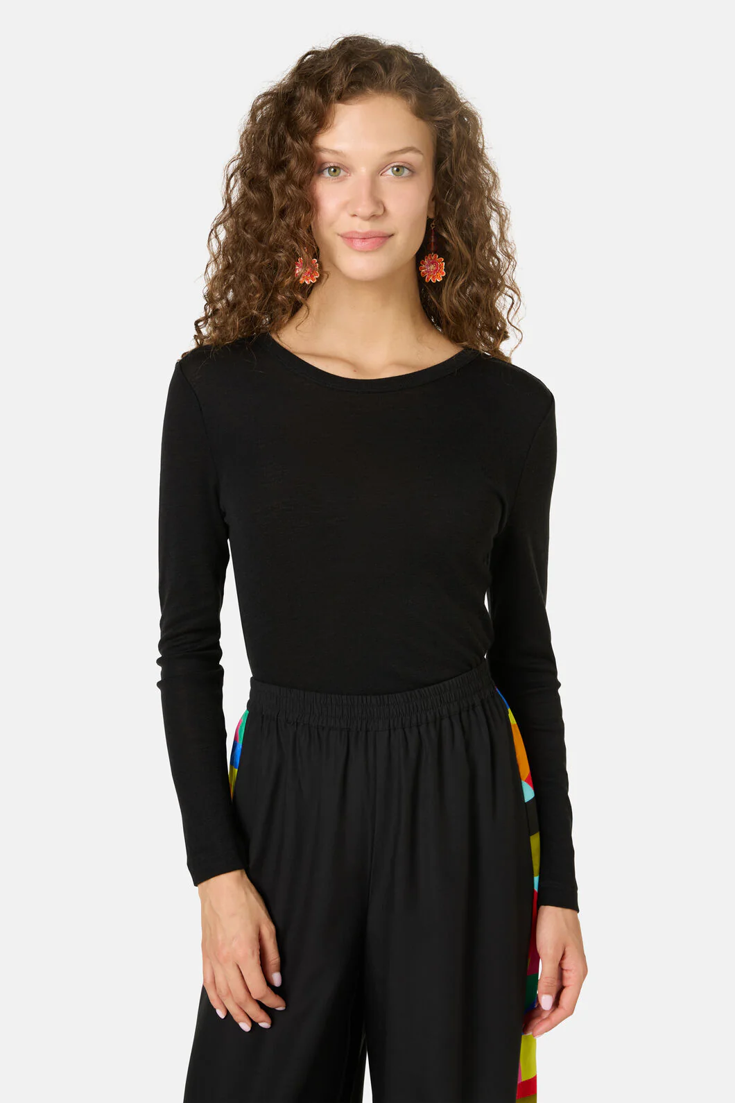 Merino Wool Crew Neck Top - Image 2