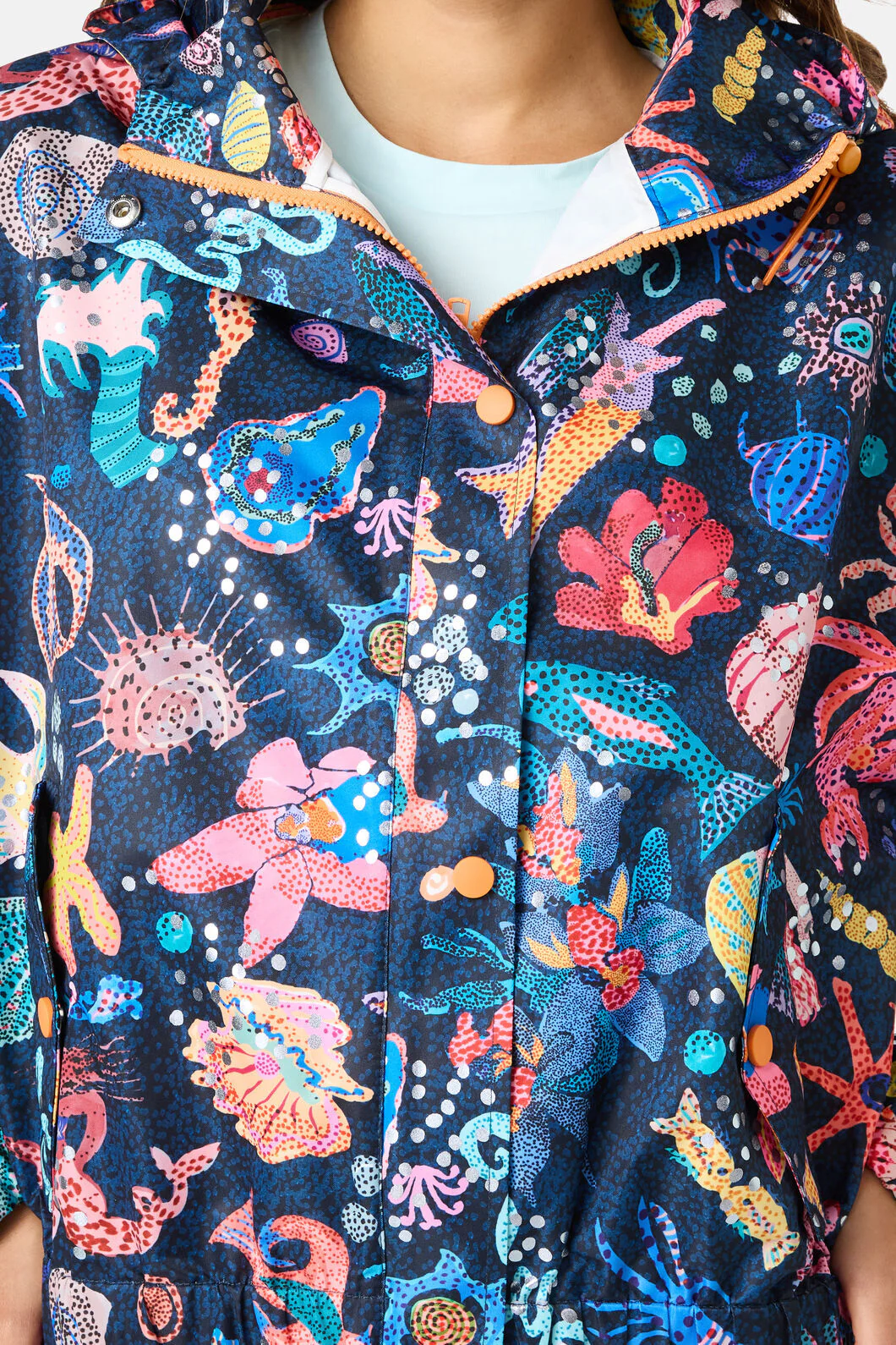 Mermaid Print Raincoat - Image 8