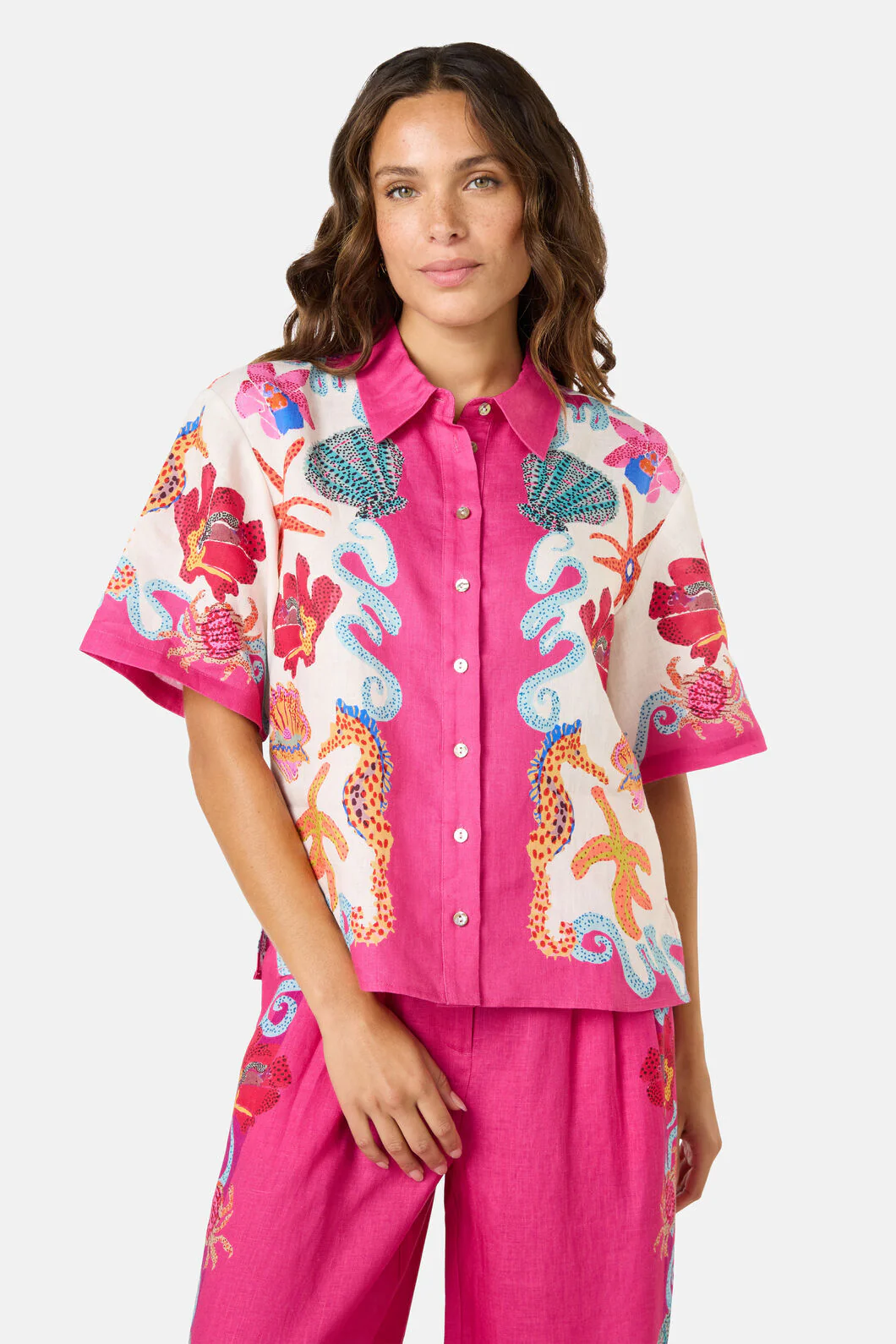 Mermaid Resort Print Shirt - Image 2