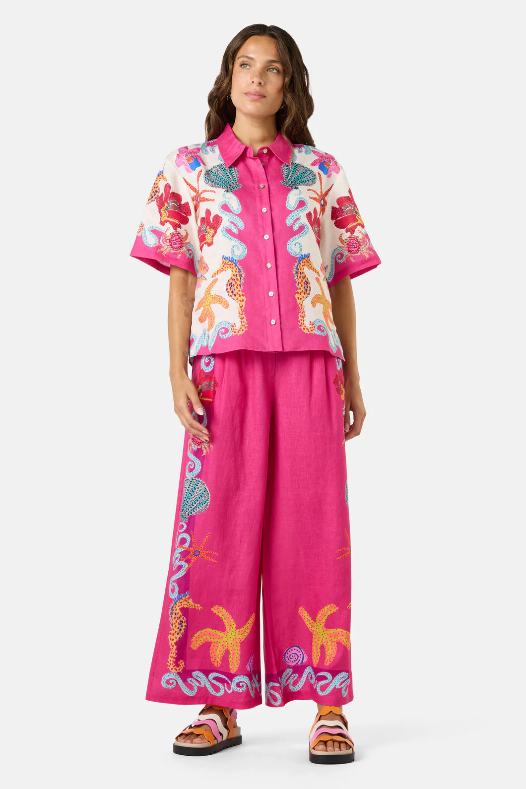 Mermaid Resort Print Shirt - Image 3