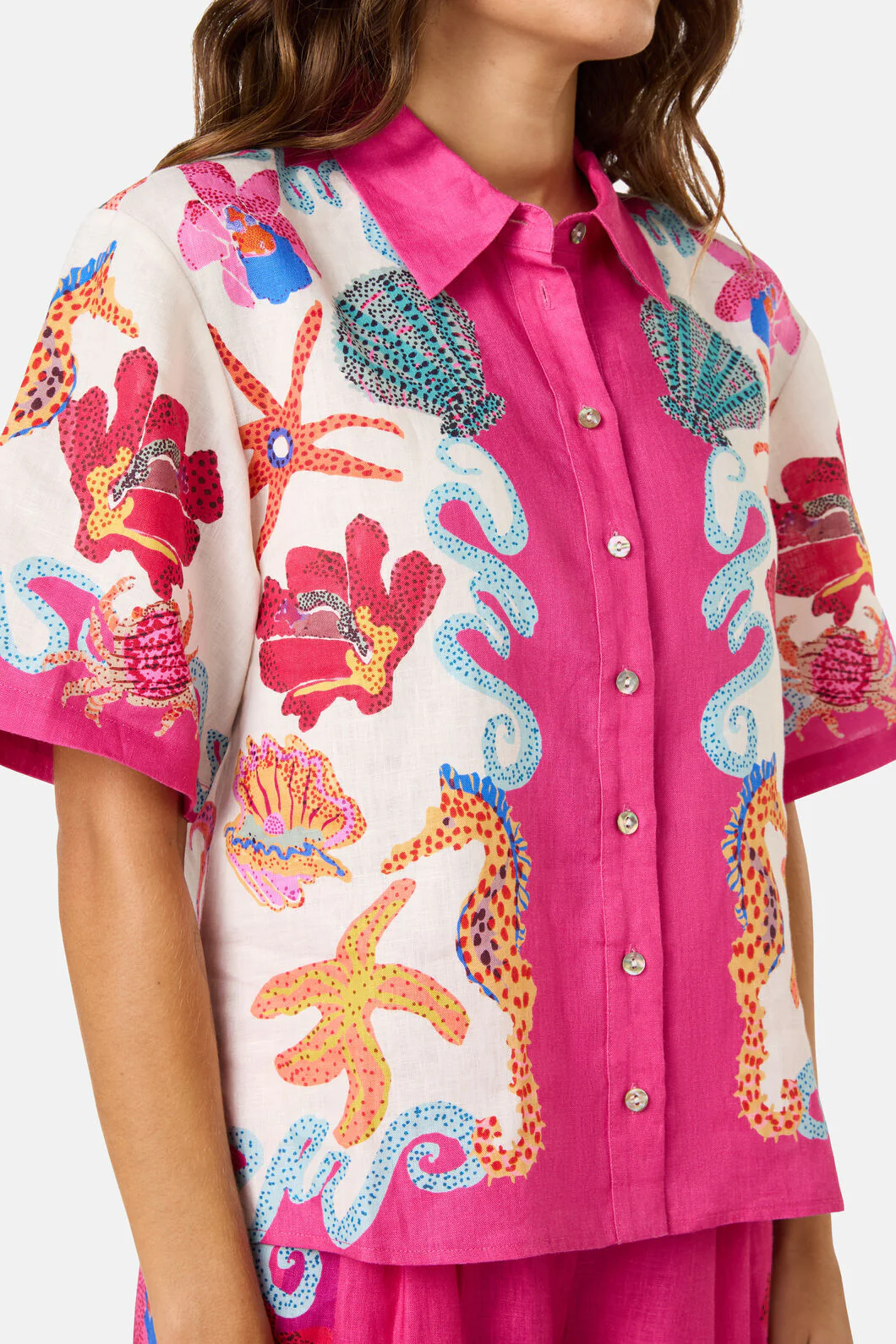 Mermaid Resort Print Shirt - Image 7