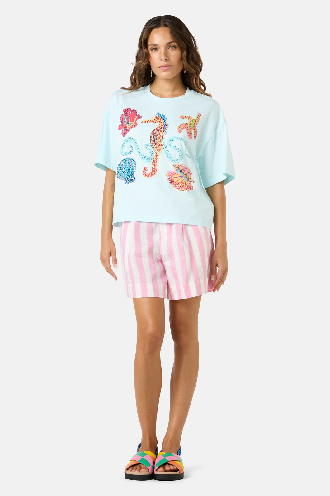 Mermaid Beaded Placemnt Relax Tee - Image 3