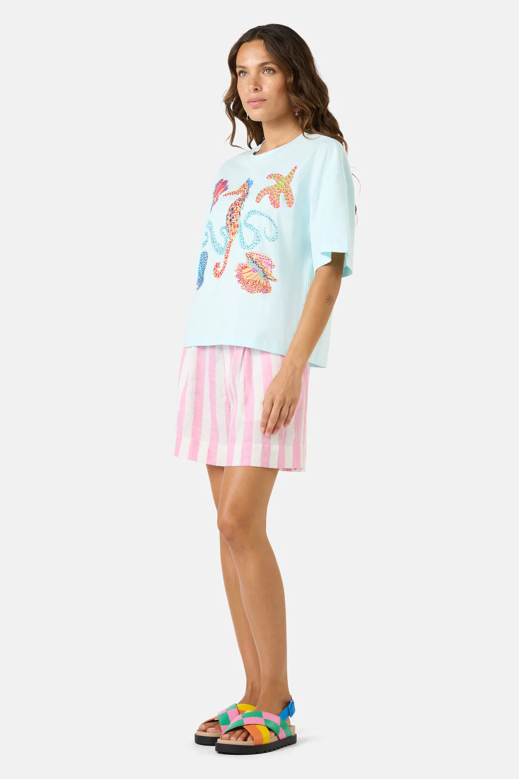 Mermaid Beaded Placemnt Relax Tee - Image 4