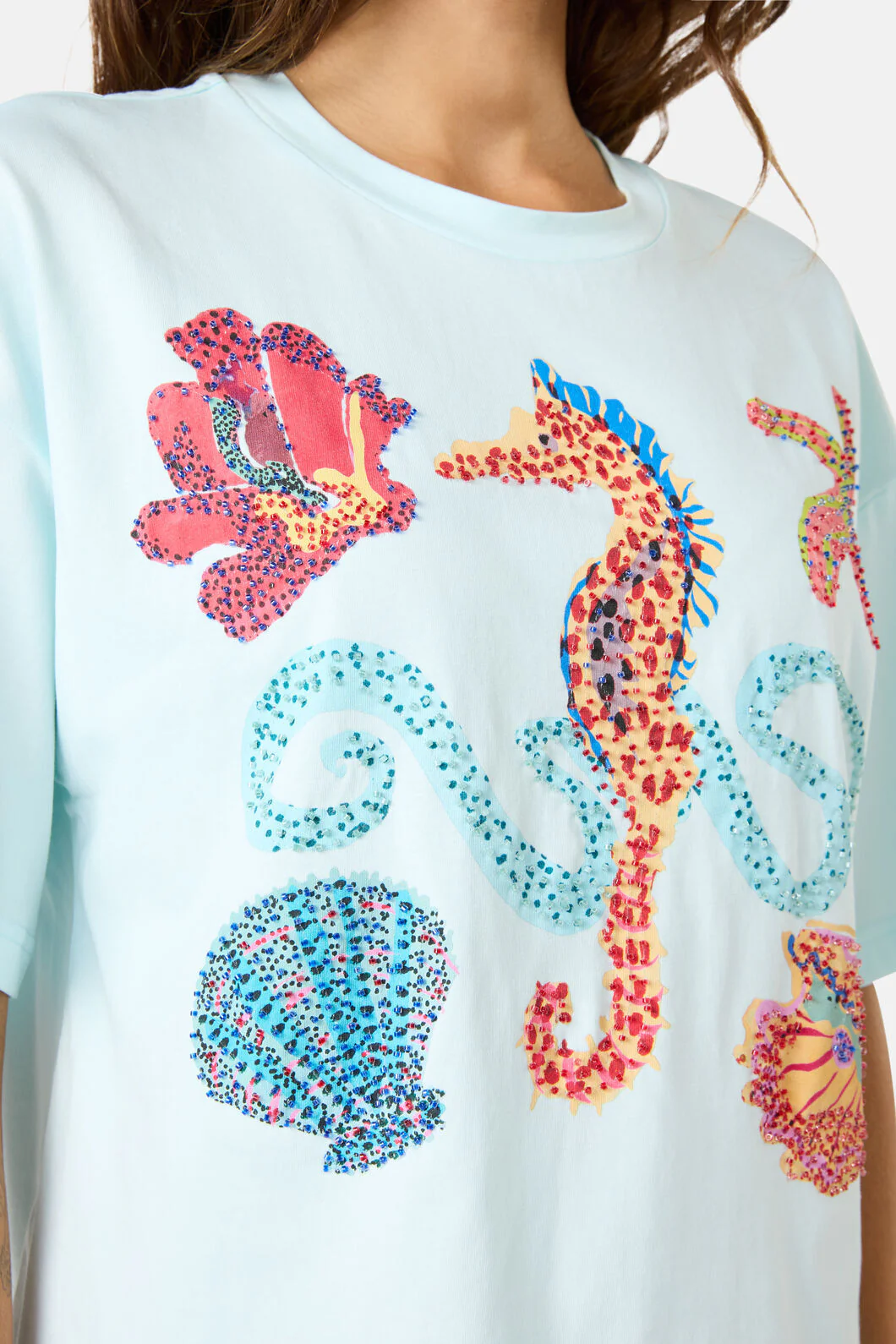 Mermaid Beaded Placemnt Relax Tee - Image 6