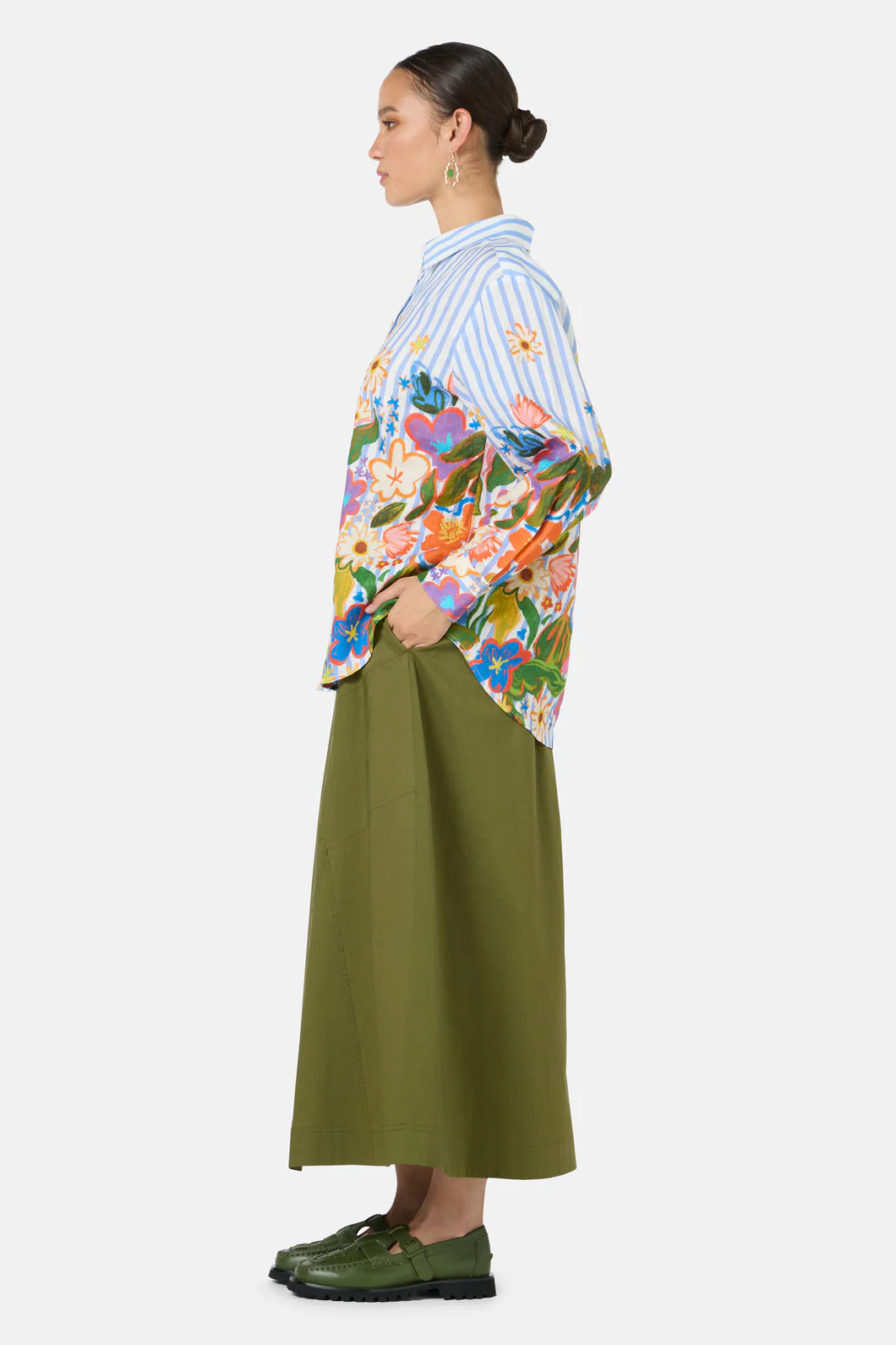 Midnight Garden Stripe Shirt - Image 3