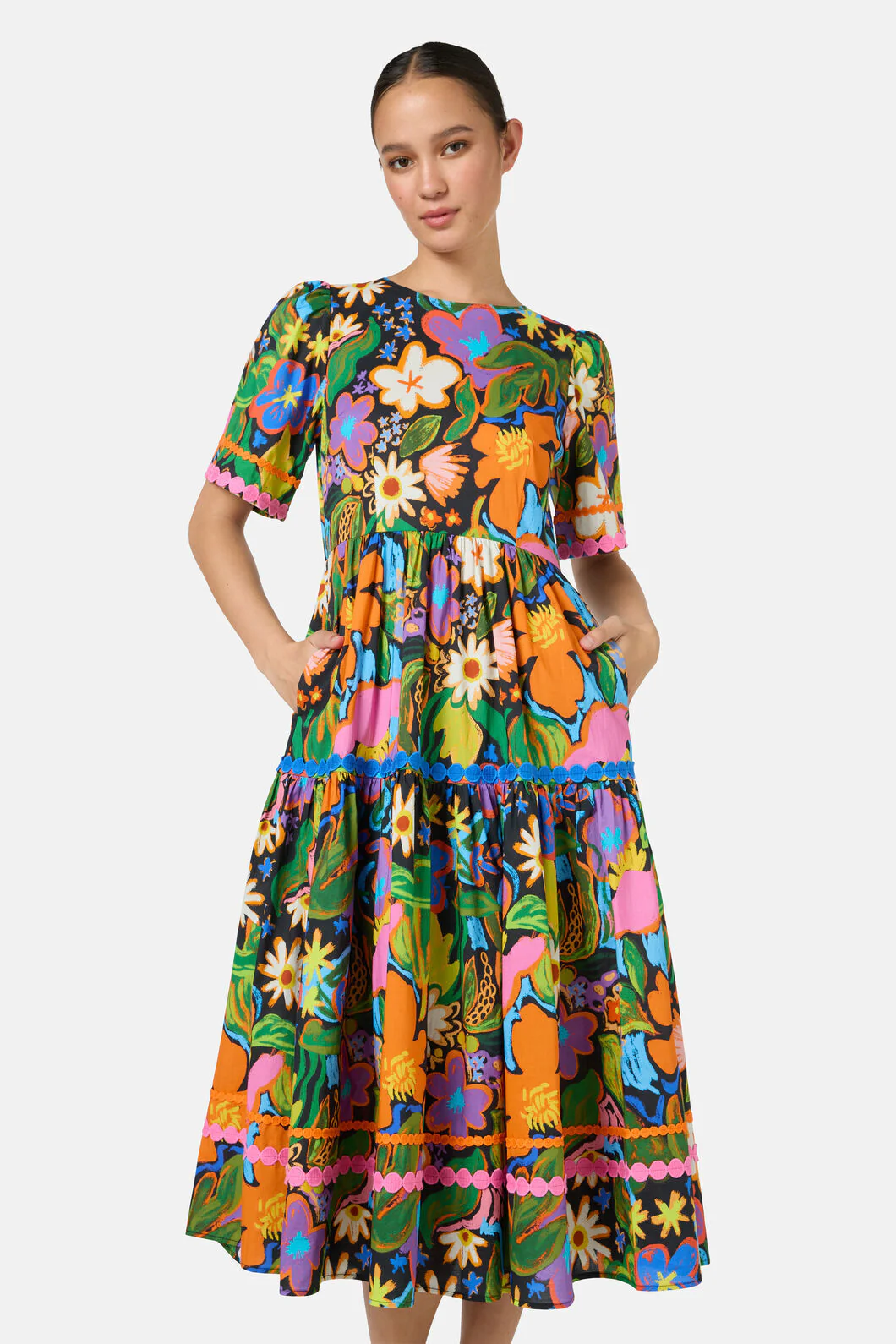 Midnight Garden Tiered Dress - Image 2
