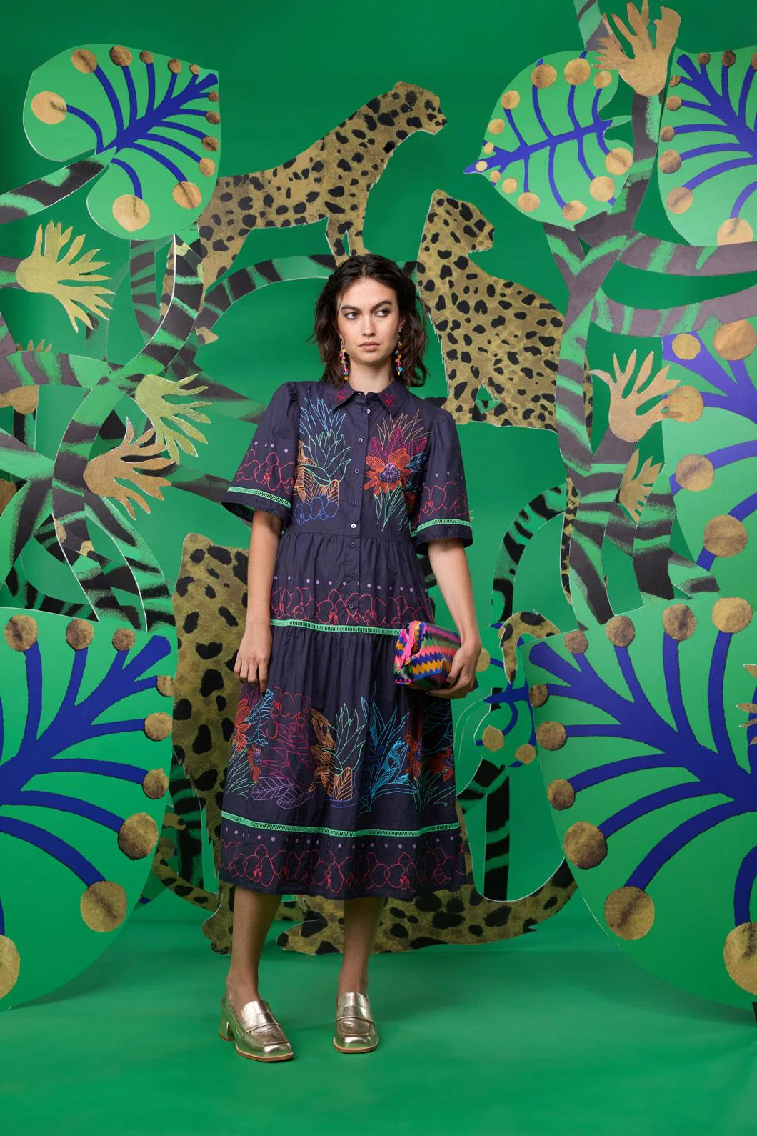 Monkey Forest Poplin Dress - Image 3