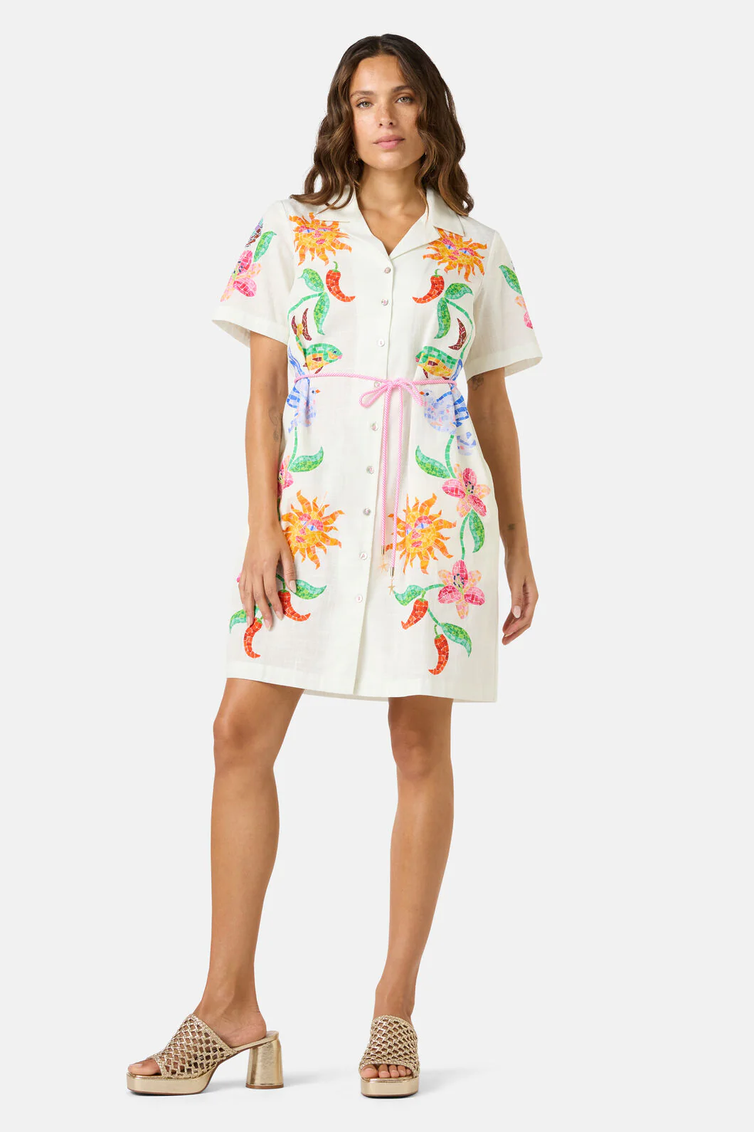 Mosaic Mile Cotton Shirt Dress - Image 6