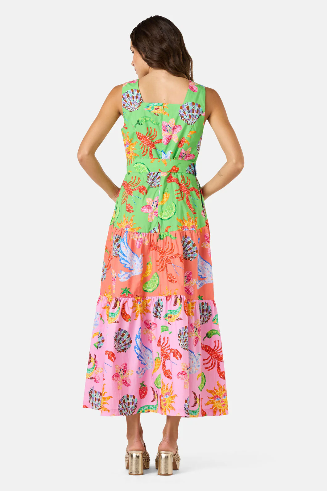 Mosaic Mile Spliced Midi Dress - Image 6