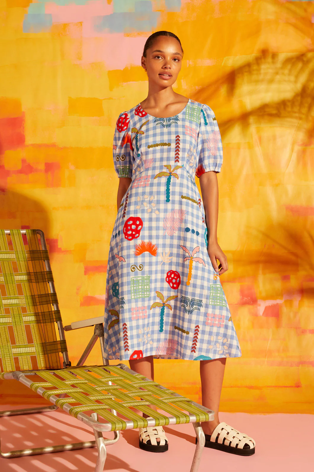 Palmetto Check Dress - Image 2