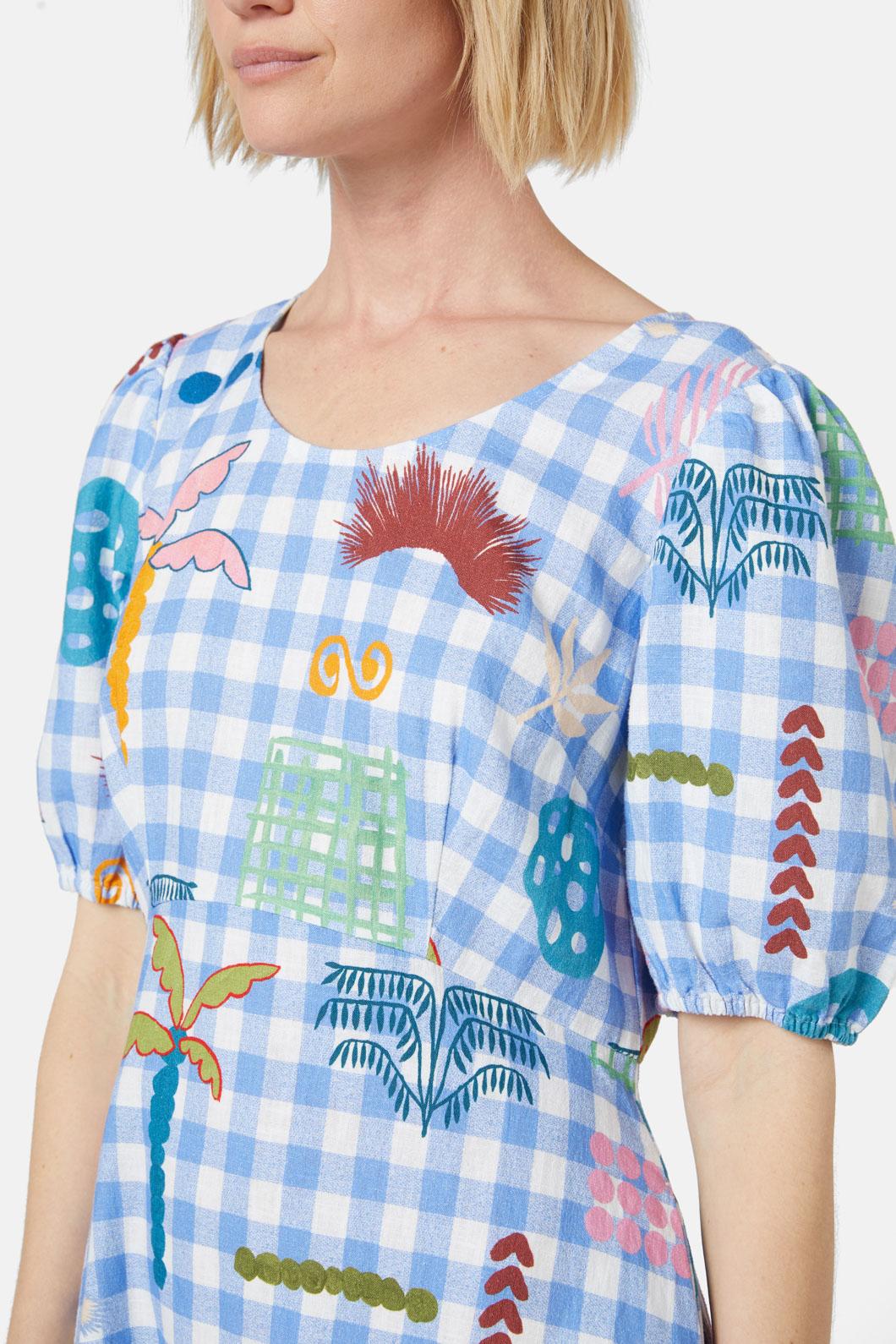 Palmetto Check Dress - Image 6