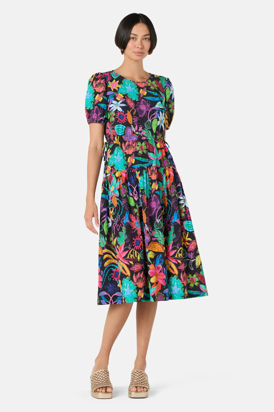 Papaya Palm Tiered Dress - Image 2
