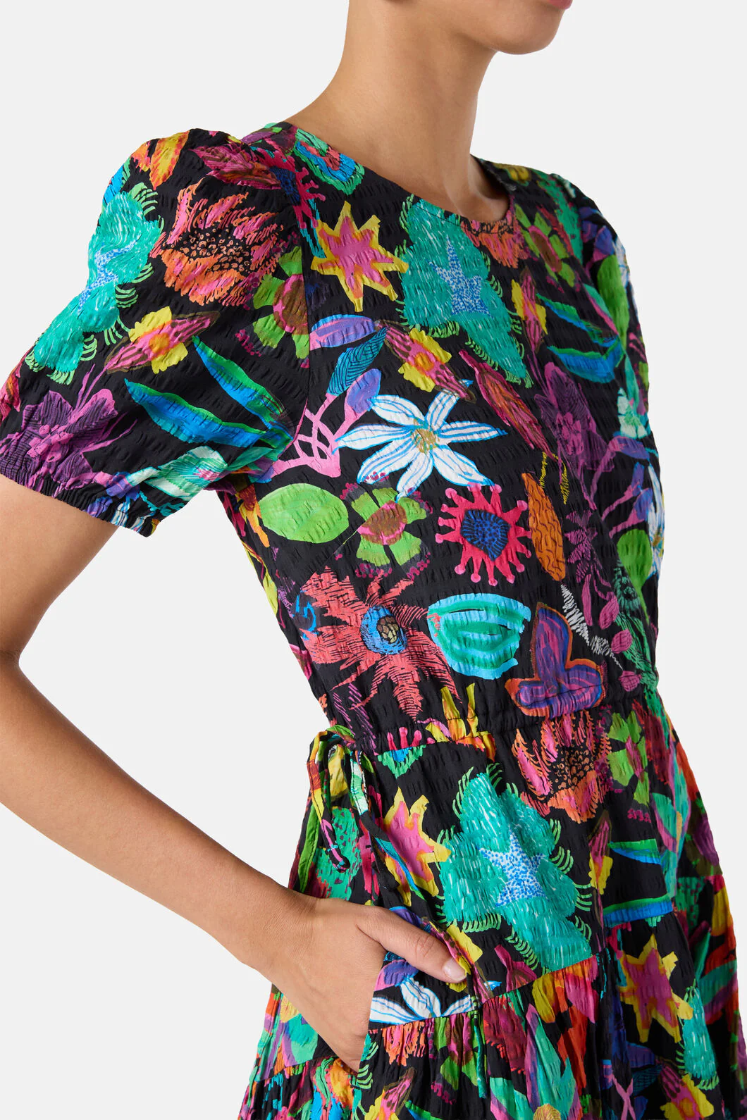 Papaya Palm Tiered Dress - Image 6