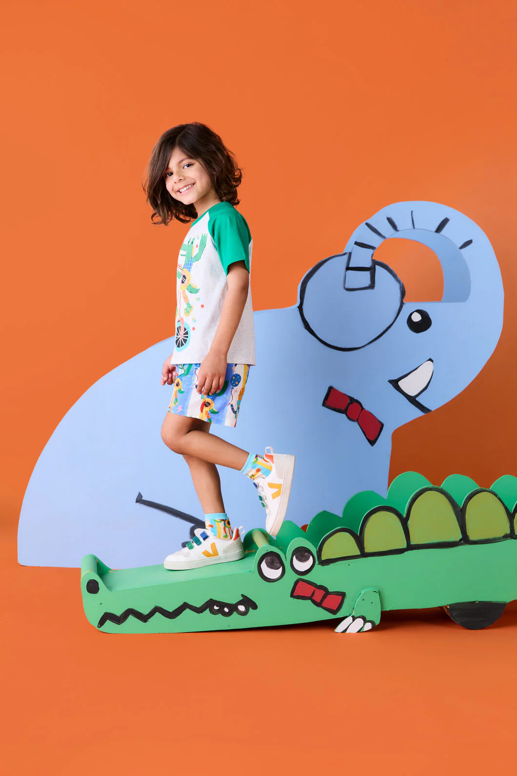 Party Croc Kids SS Raglan Tee - Image 2