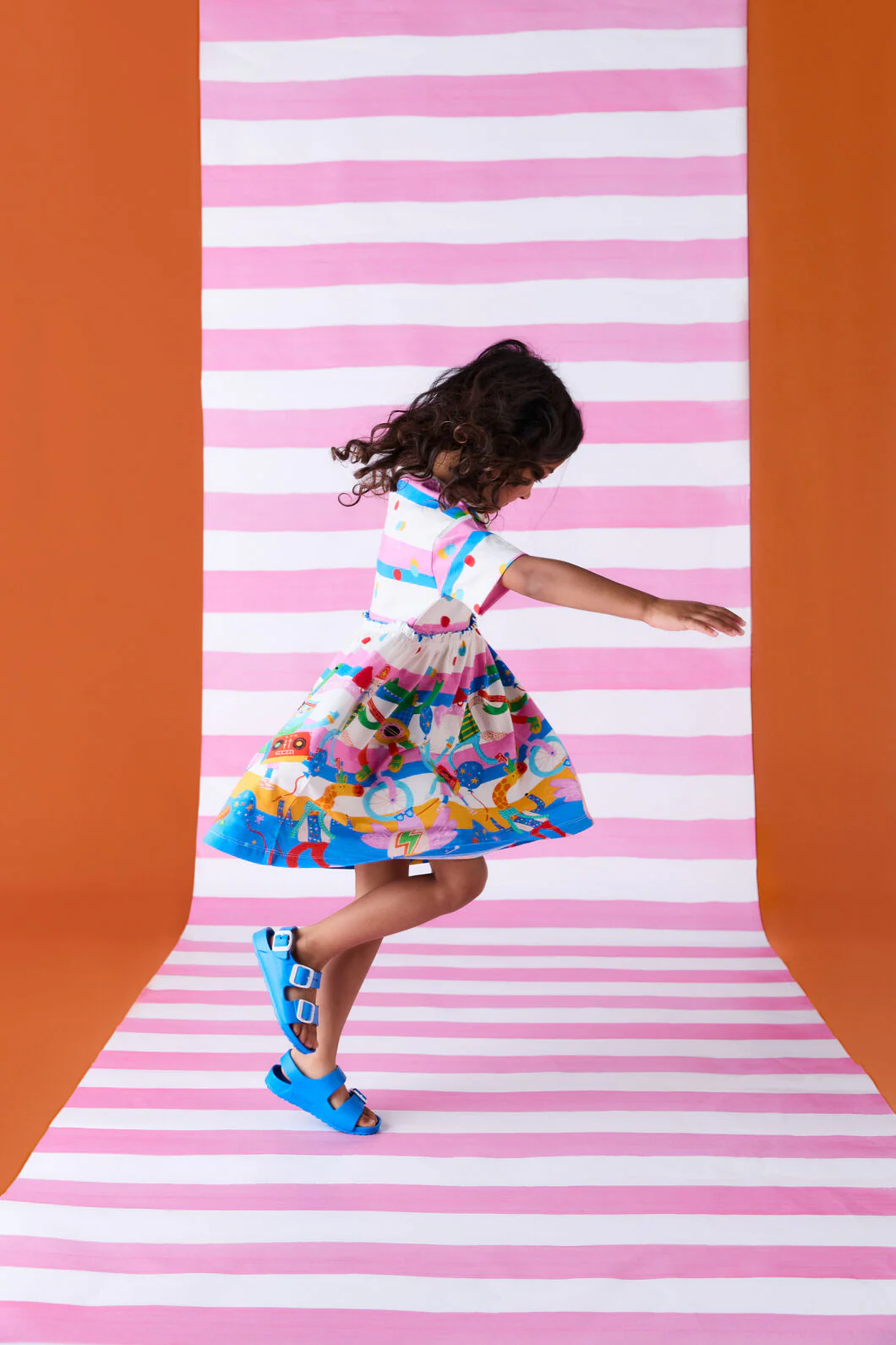 Party Stripe Kids Dress - Image 2