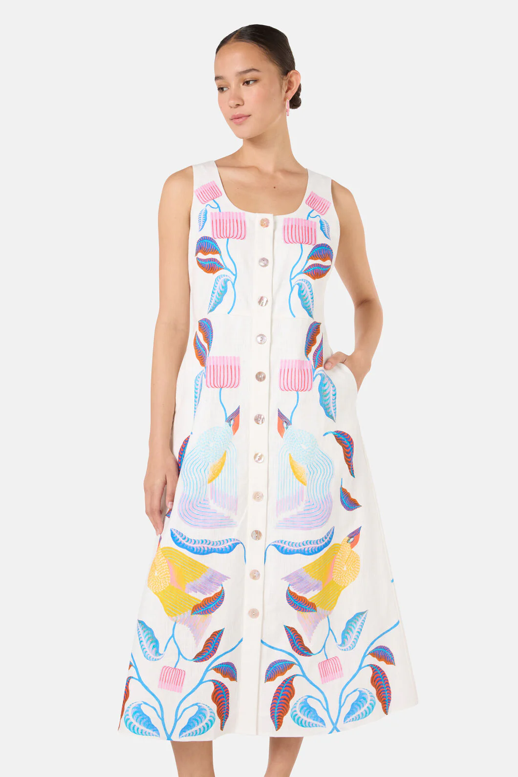 Past Lover Print Midi Dress - Image 4