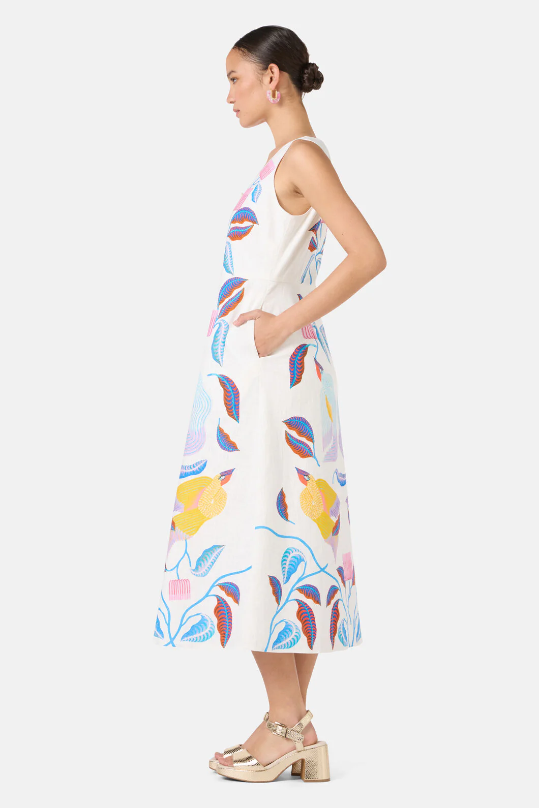 Past Lover Print Midi Dress - Image 5
