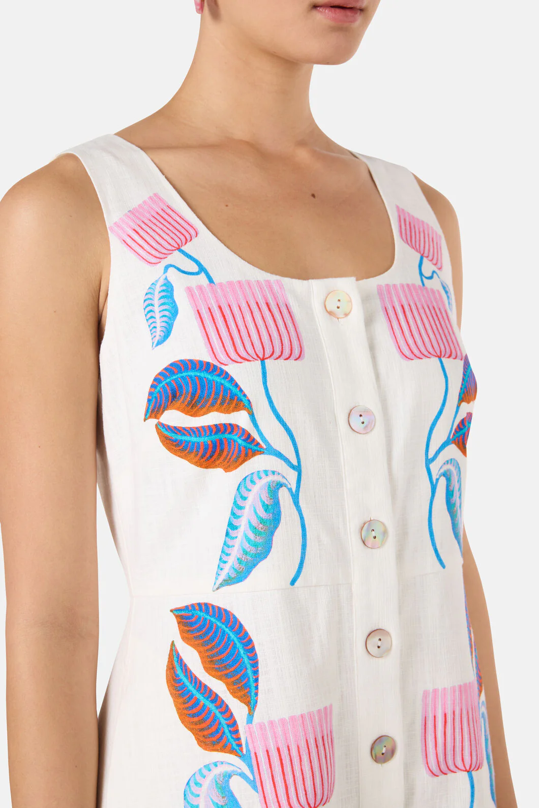 Past Lover Print Midi Dress - Image 7
