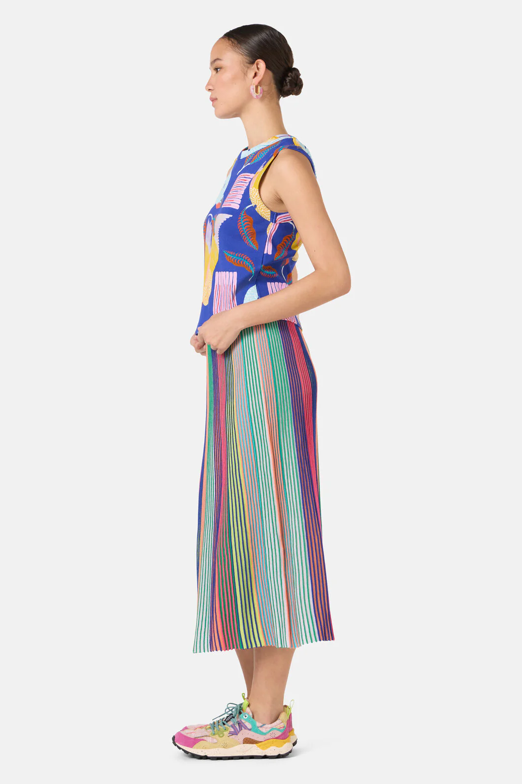 Past Lover Print Rib Tank - Image 3
