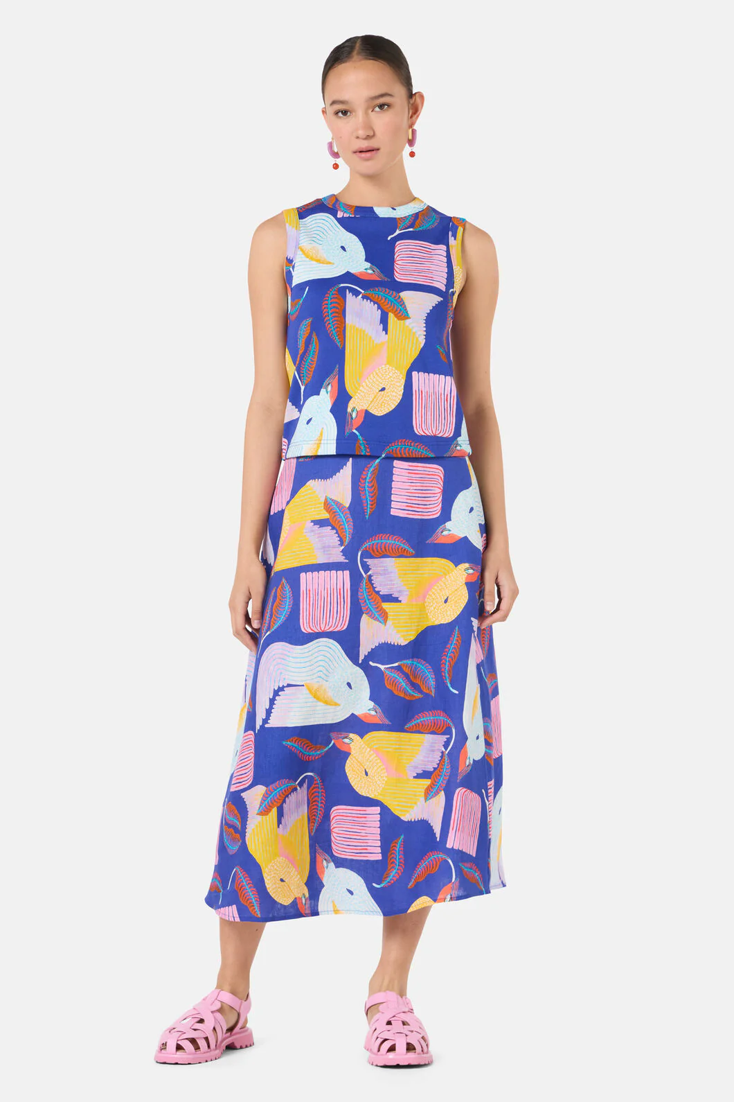 Past Lover Print Rib Tank - Image 6