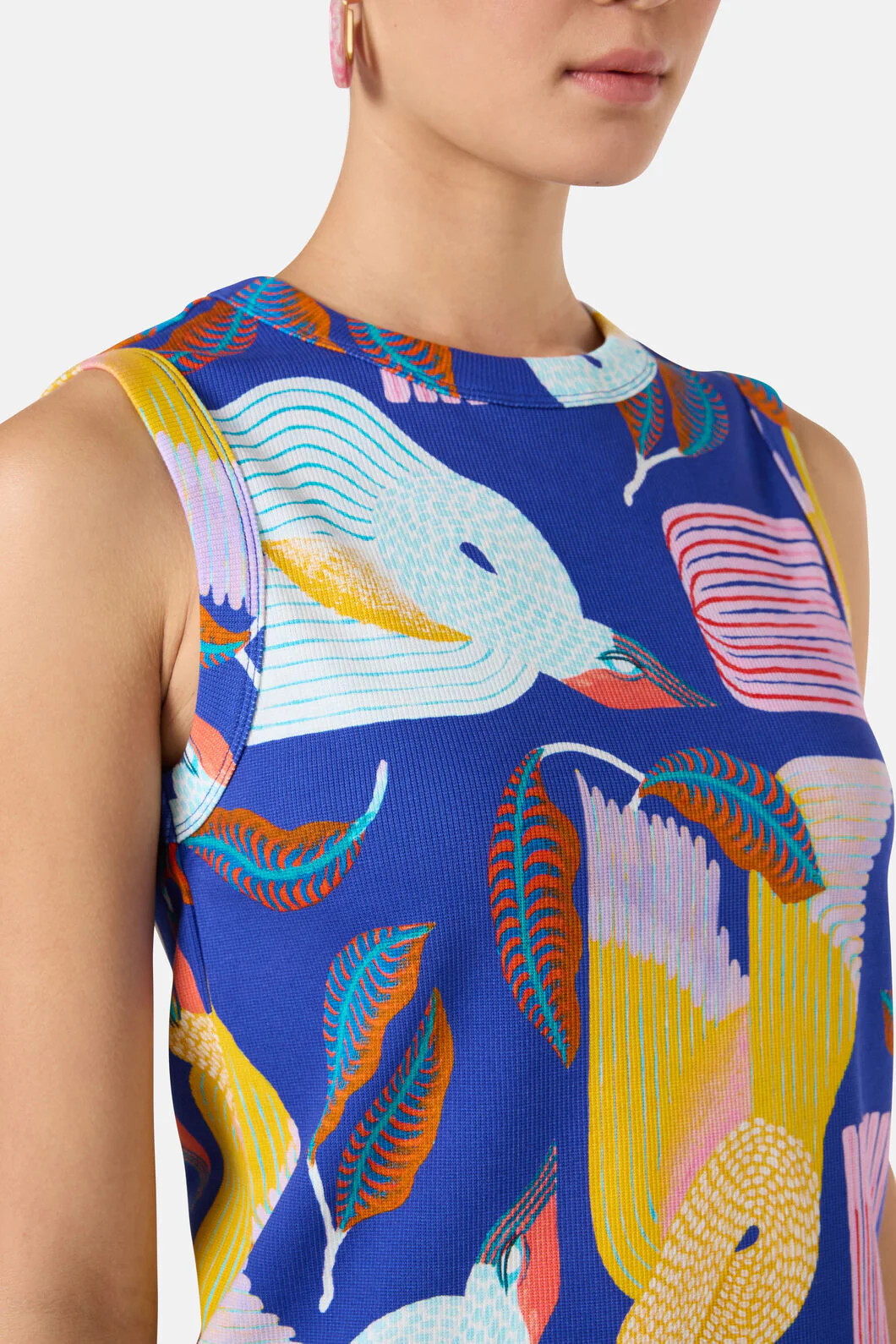 Past Lover Print Rib Tank - Image 7