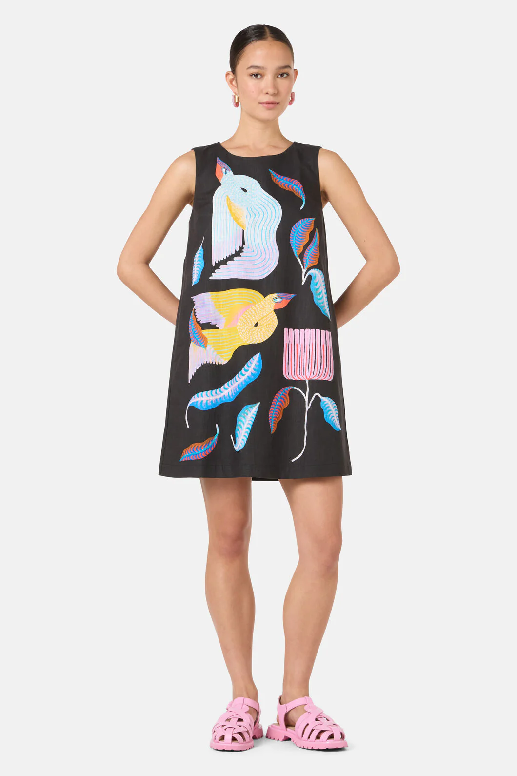 Past Lover Print Shift Dress - Image 4
