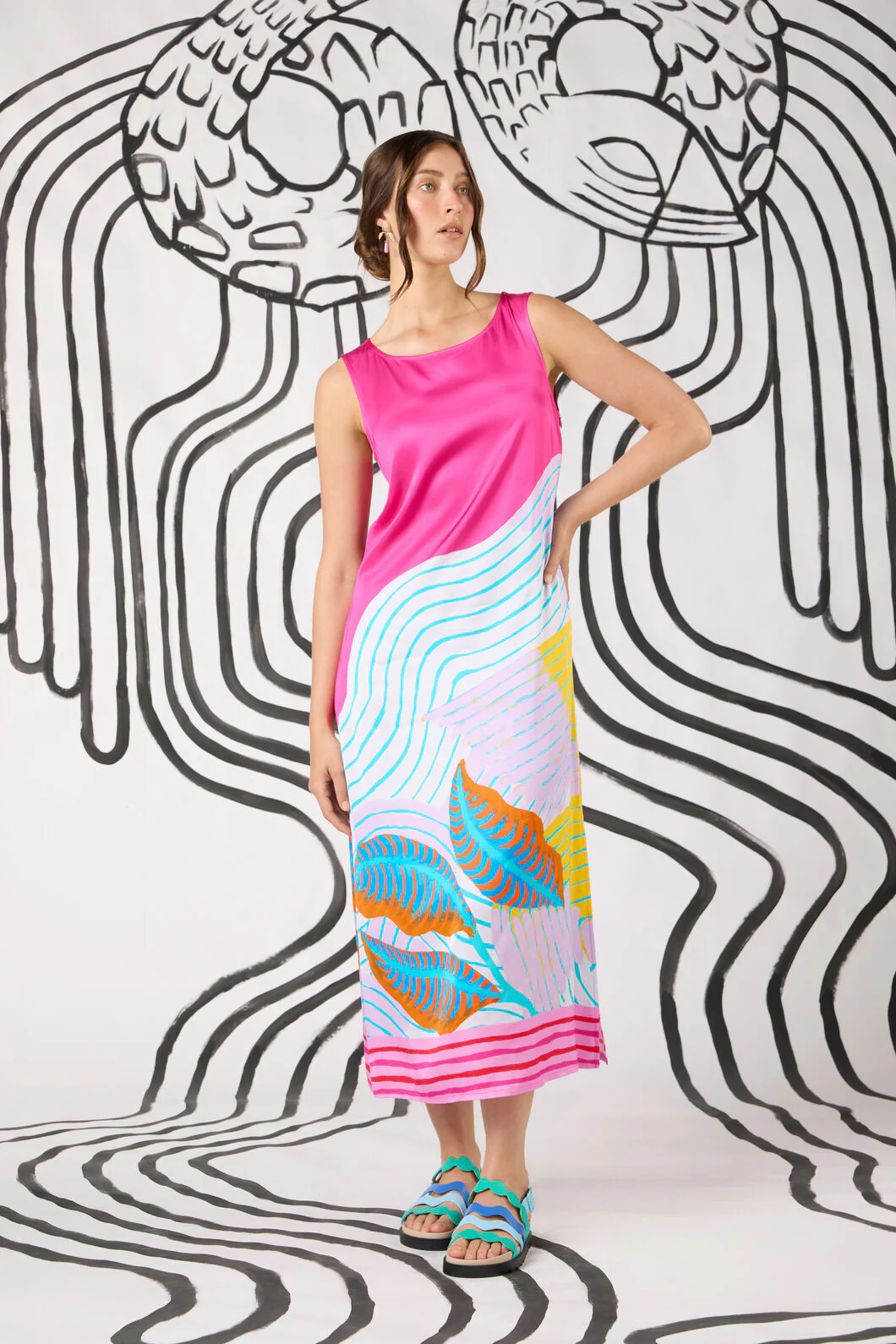 Past Lover Print Slip Dress - Image 2