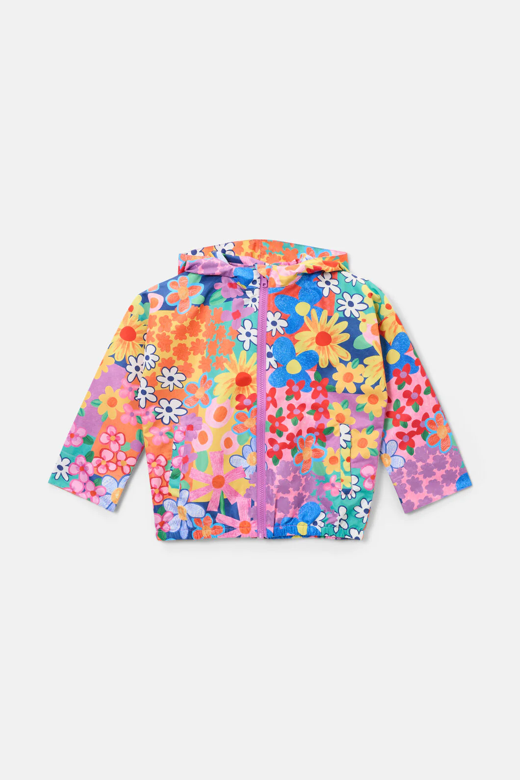 Patchy Floral Kids Raincoat - Image 3