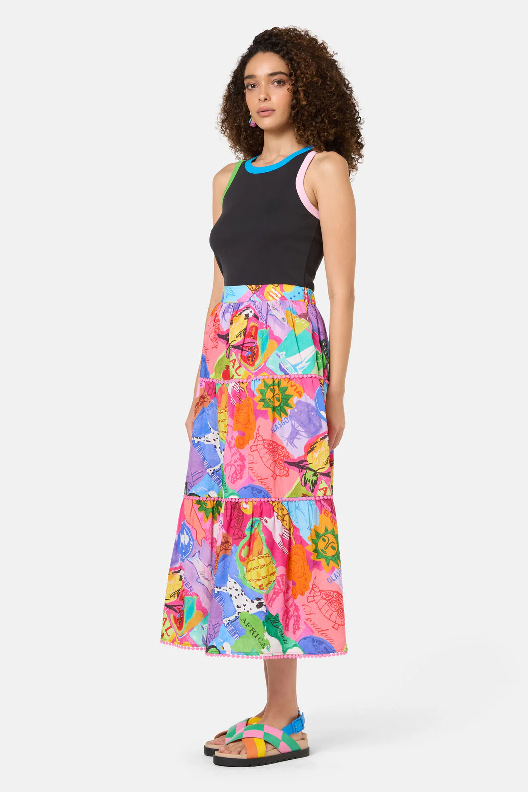 Pen Pals Printed Maxi Skirt - Image 2