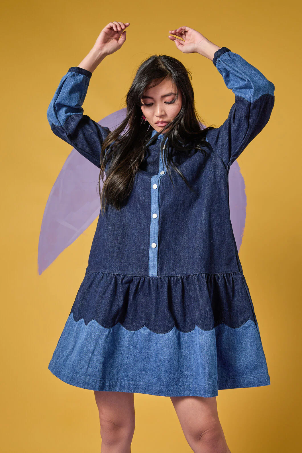 Picking Petals Denim Dress - Image 3