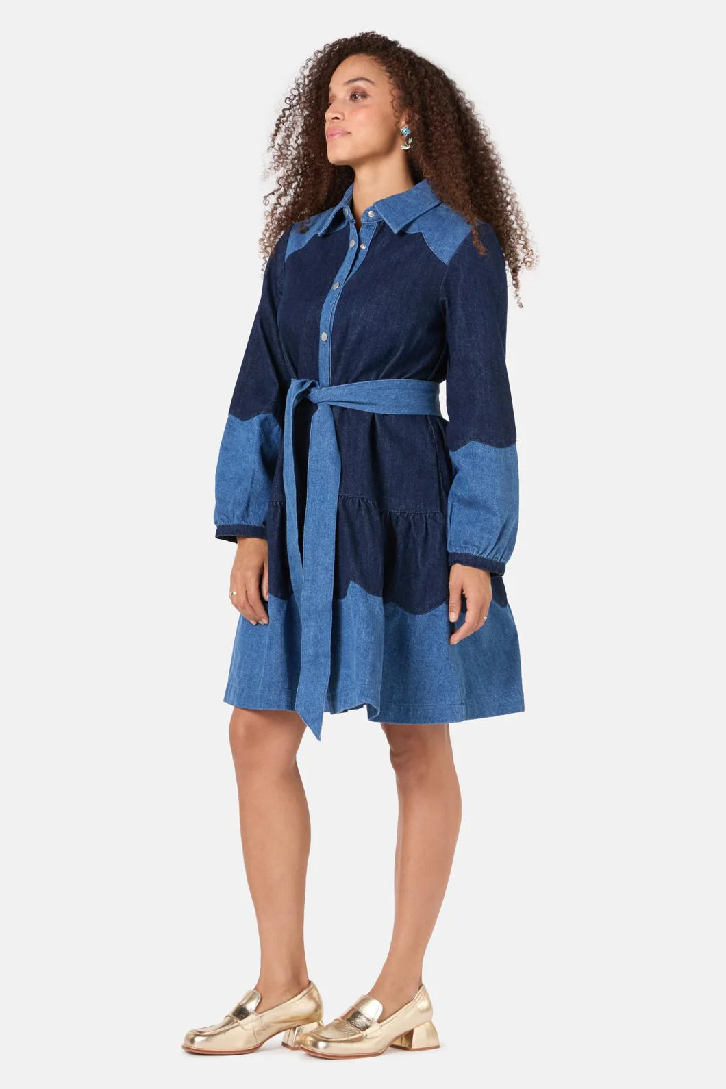 Picking Petals Denim Dress - Image 6