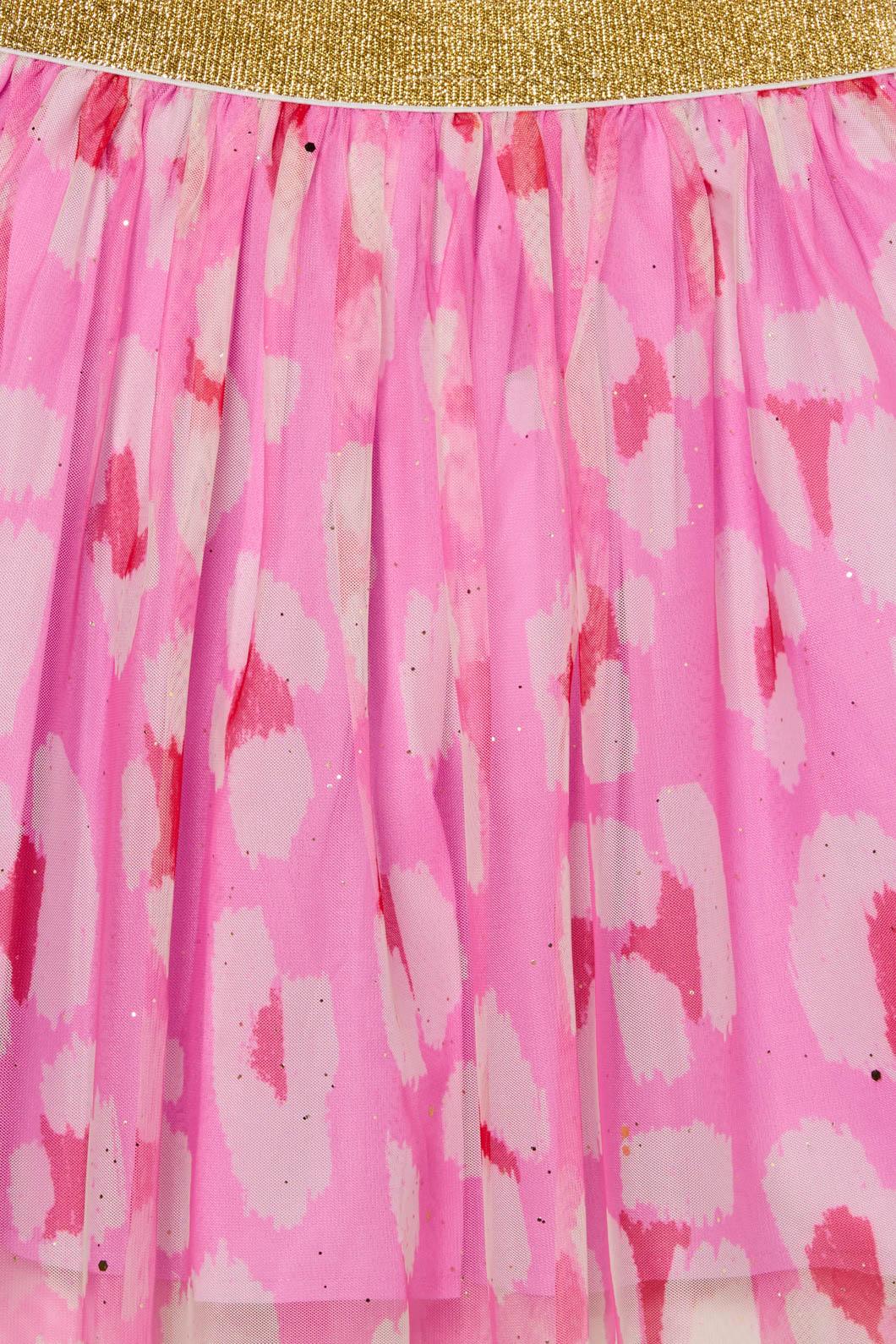 Pink Leopard Kids Mesh Skirt - Image 3