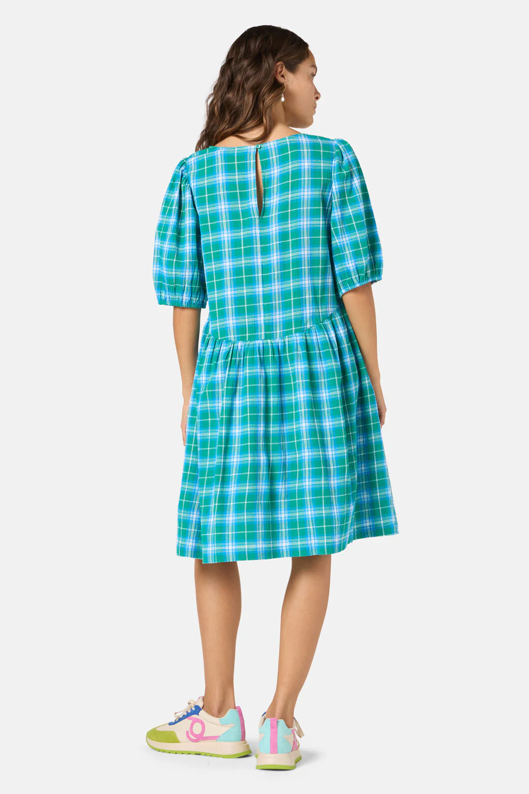 Plaid Play Smock Check Dress - Image 4