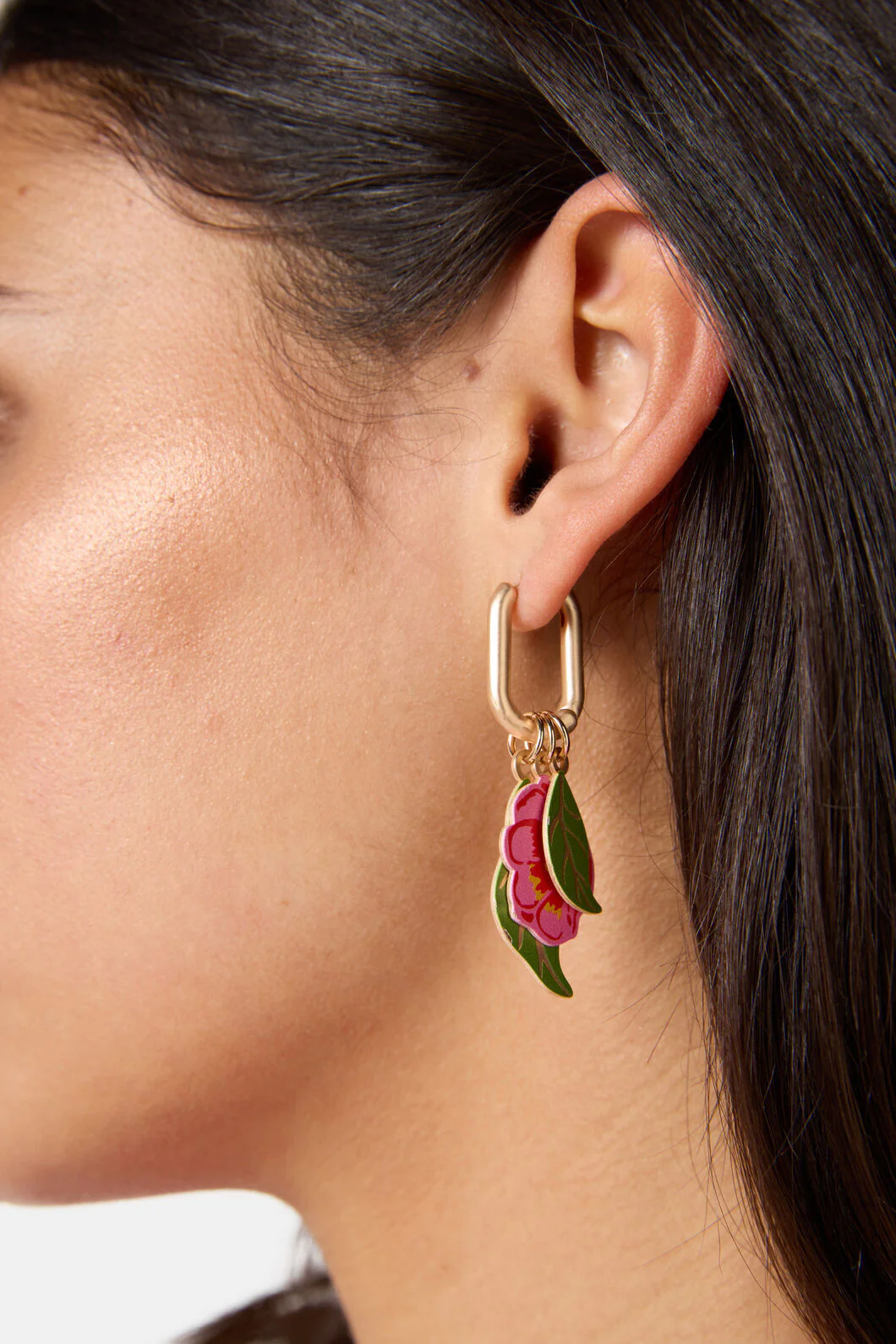 Plum Harvest Flower Earring - Image 2
