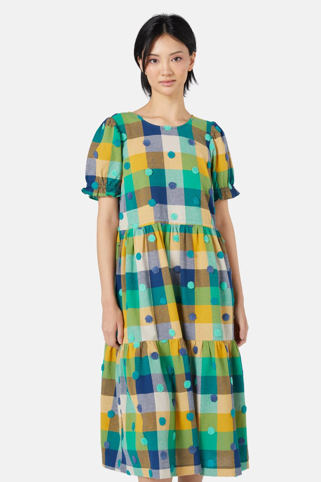 Polka Spot Gingham Dress - Image 2