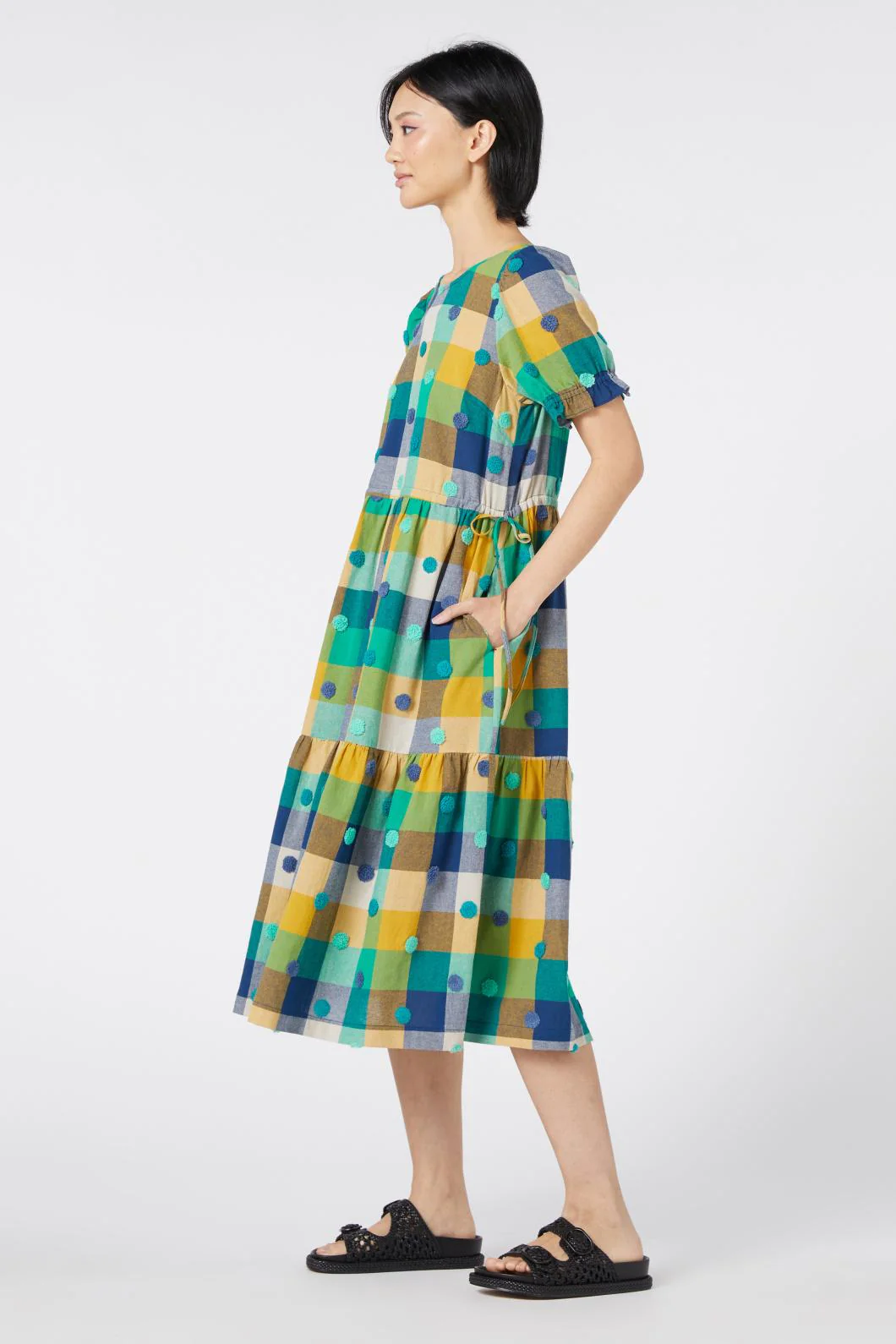 Polka Spot Gingham Dress - Image 8