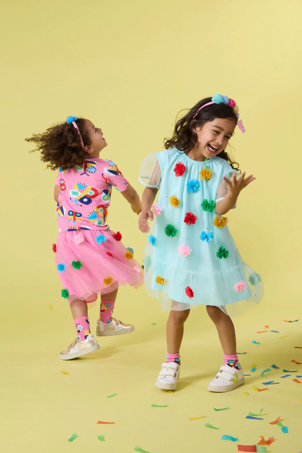 Pom Pom Mesh Kids Skirt - Image 2