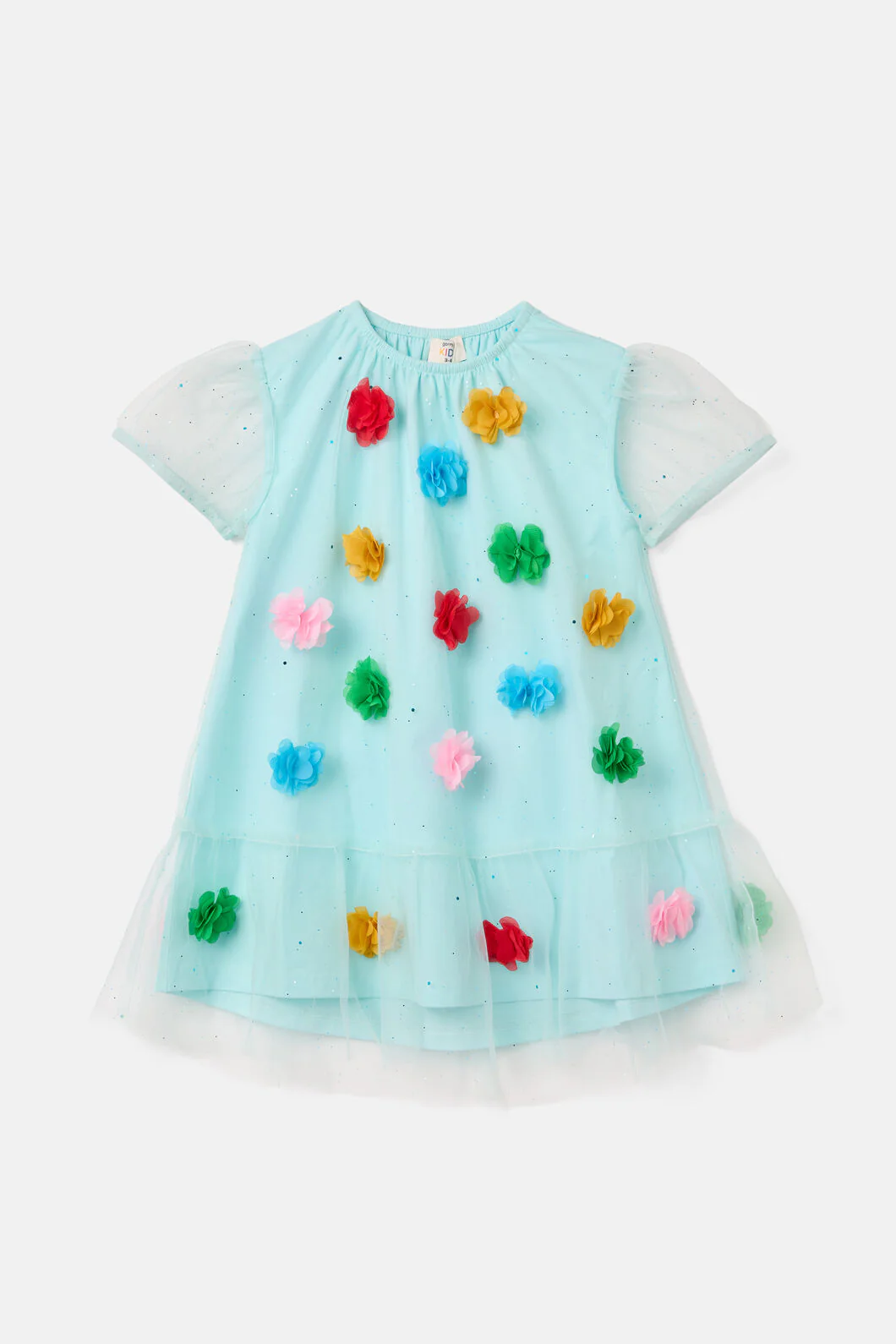 Pompom Mesh Kids Dress - Image 4