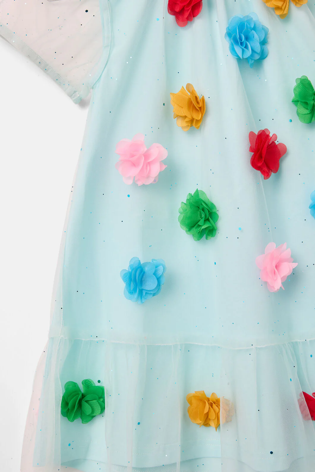 Pompom Mesh Kids Dress - Image 5