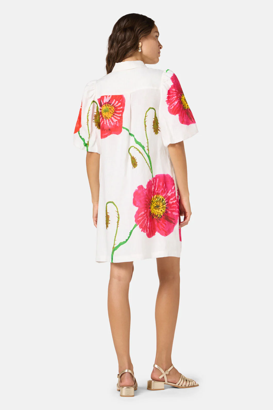 Poppies Linen Shirt Dress - Image 5