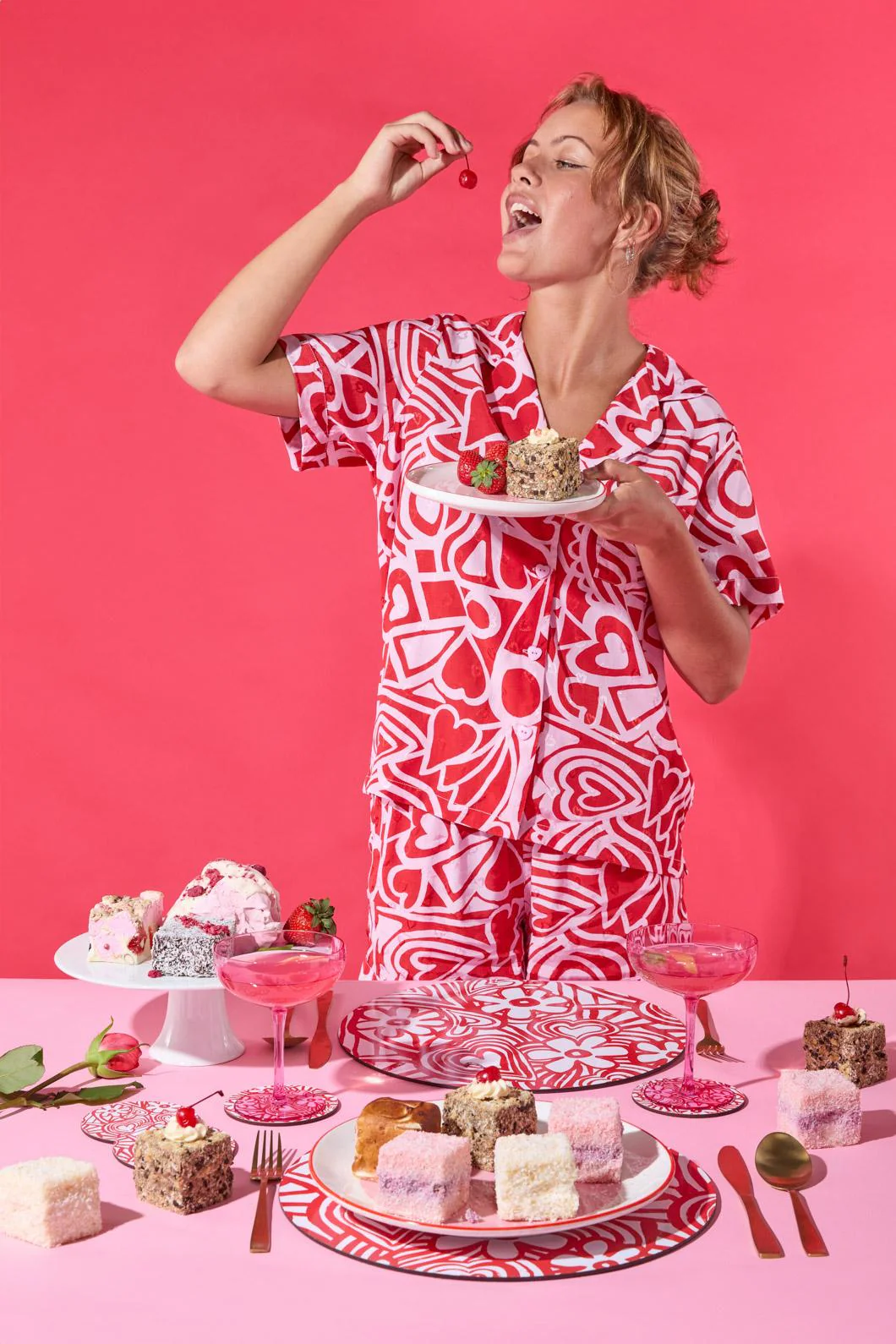 Queen Of Hearts Short PJ Set - Image 3