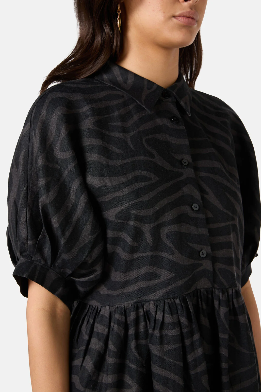 Racing Stripes Balloon Dress - Image 6