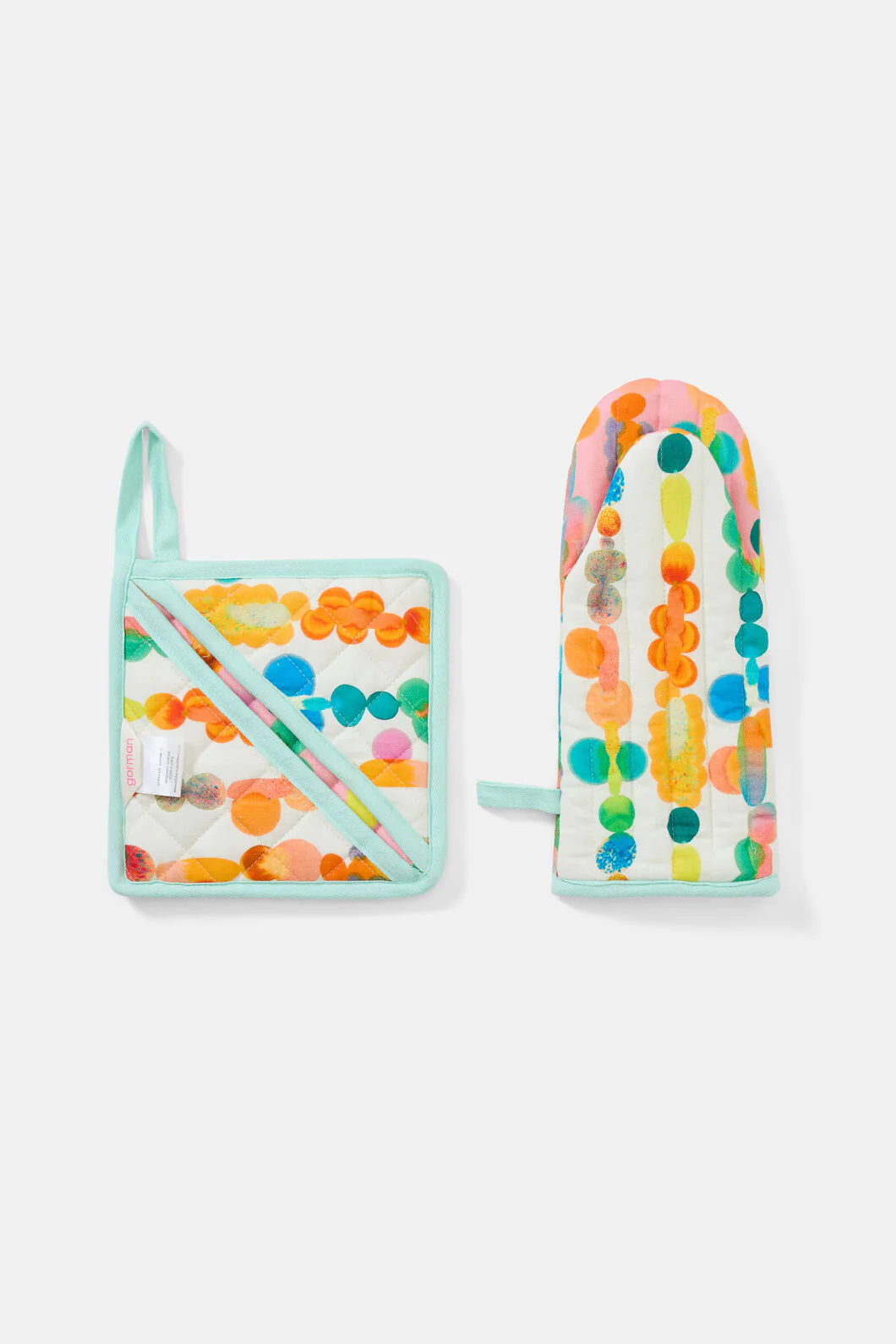 Rainbow Drops Oven Mitt Set - Image 2